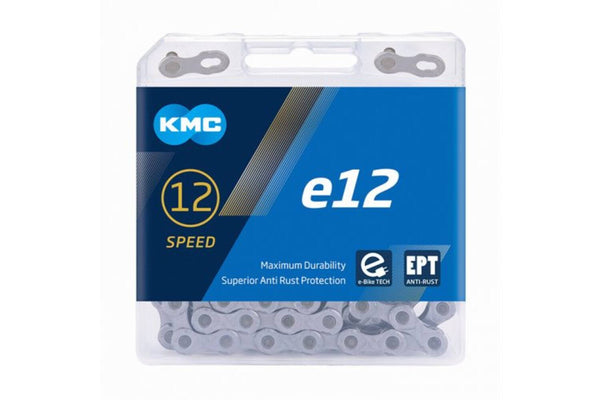 KMC ketting E12 EPT, 1 2x11 128, 130 schakels, 5.2mm pin, 12-speed, anti roest
