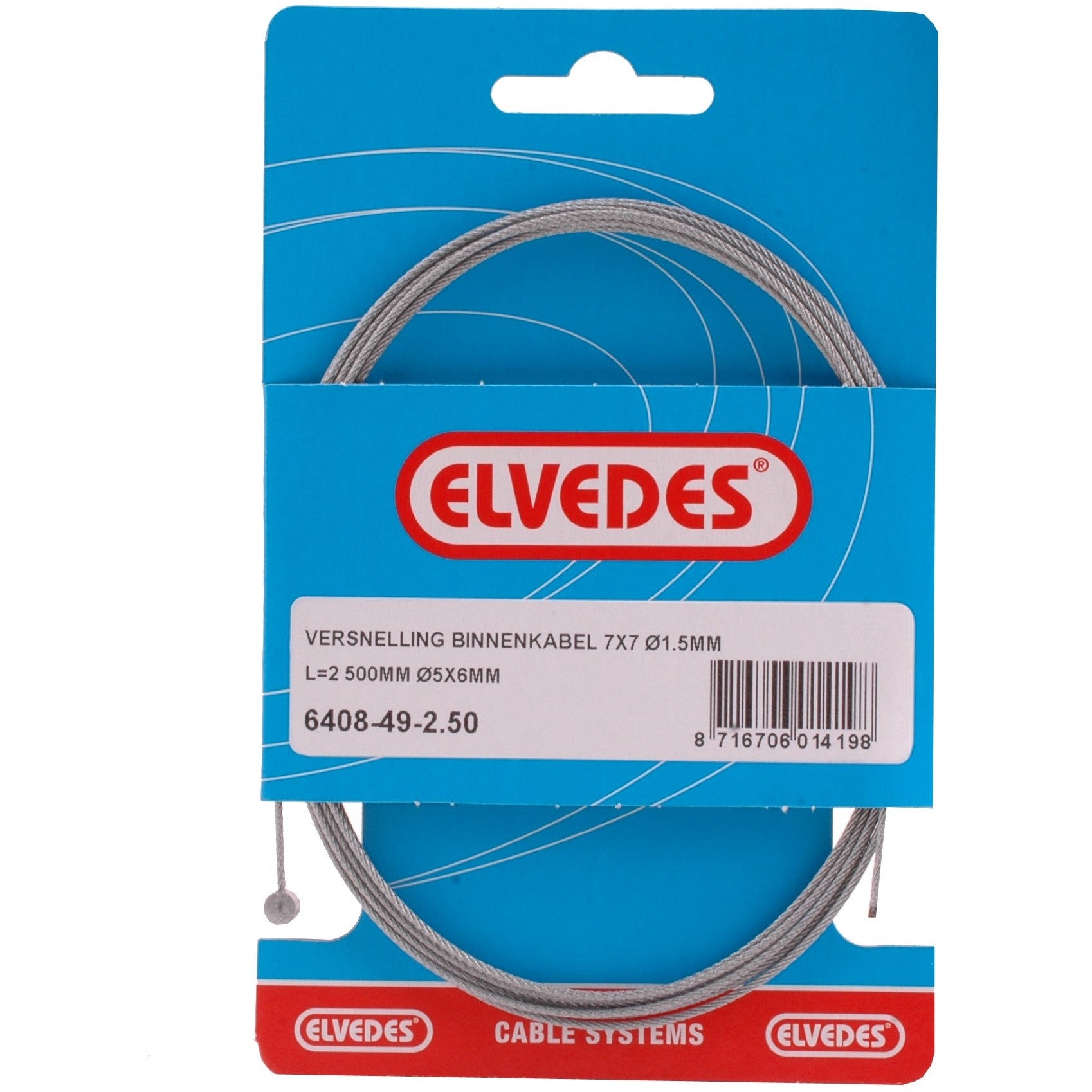 Elvedes gaskabel binnen ton (6408 49-2.50)