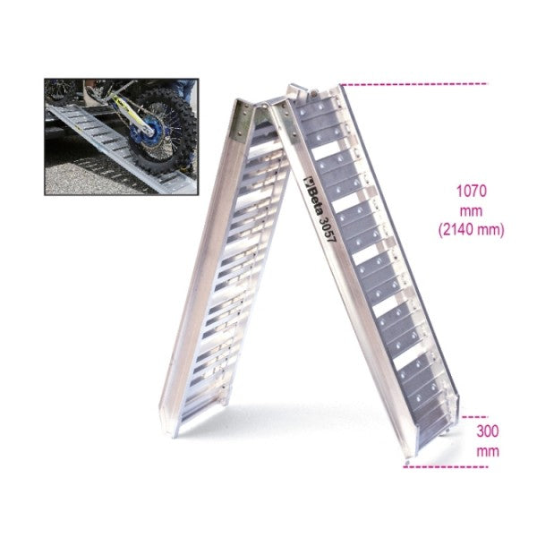 Beta 3057-aluminium. oprijplaten opklapbaar