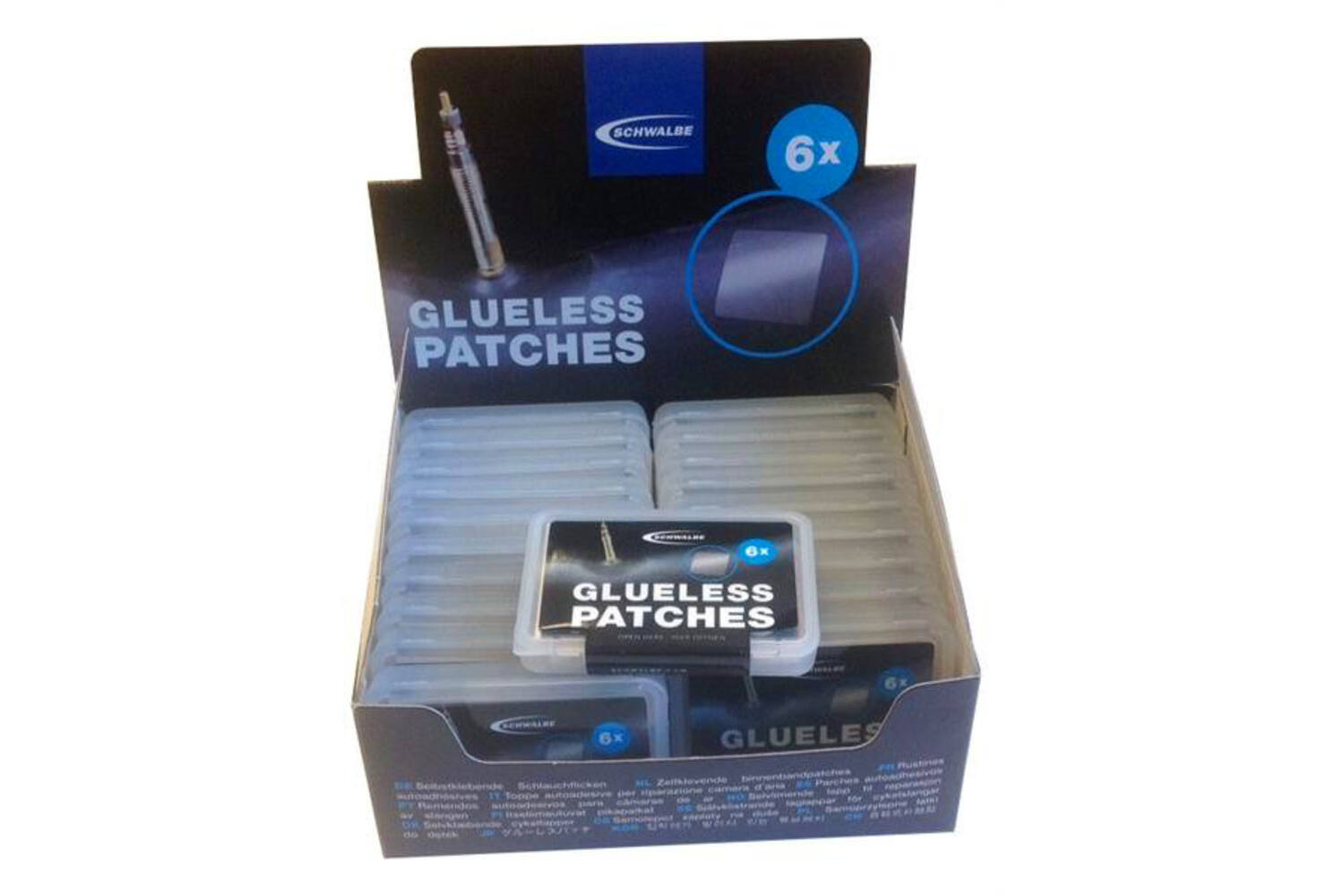 Schwalbe - bandenplakkers zelfklevend 20 sets van 6 stuks in displaydoos