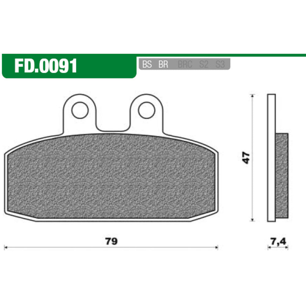 JEU DE PLAQUETTES DE FREIN NEUF FREN FD0091