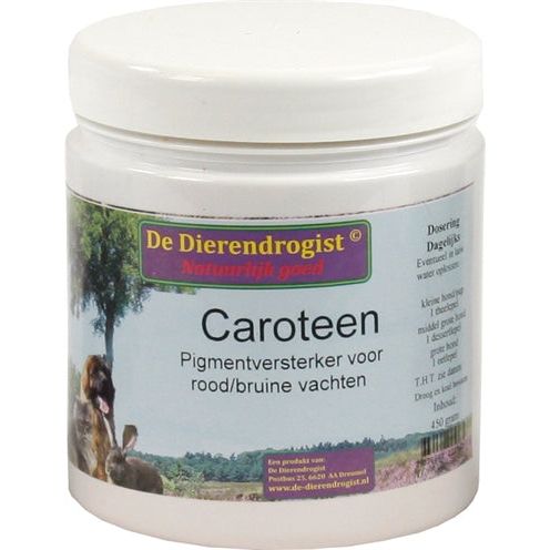 Dierendrogist caroteen pigmentversterker