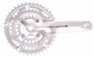 Crankstel M-Wave 7 8-speed | 44-32-22T | Zilver | Vlak