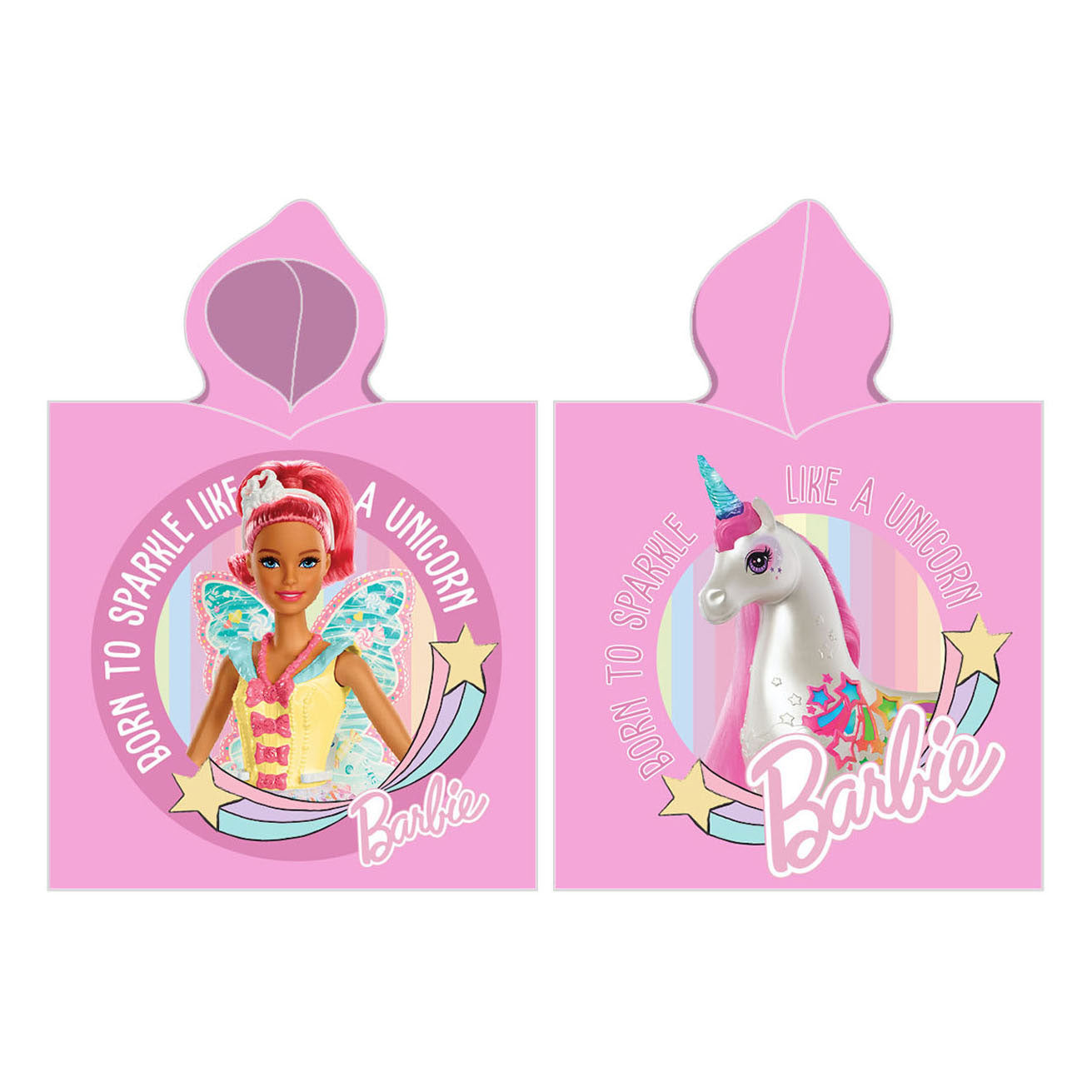Barbie Eenhoorn Handdoek Poncho Katoen, 50x115cm
