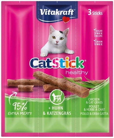 Vitakraft kattenstick mini kip kattengras