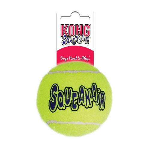 Kong squeakair tennisbal geel met piep