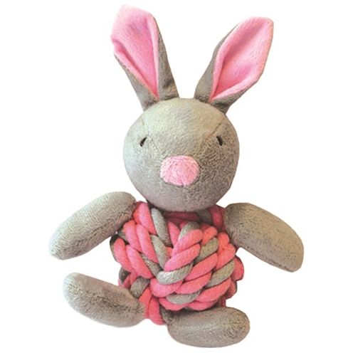Kleine boefjes knottie konijntje touwbal konijn roze