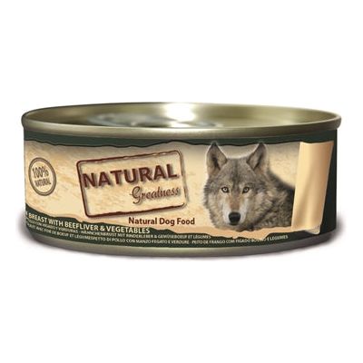 Natuurlijke grootheid kip runderlever