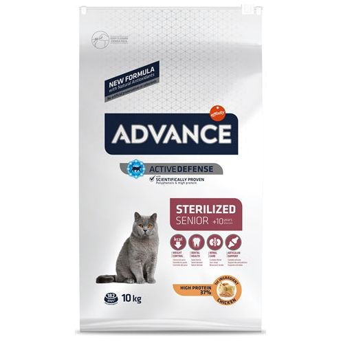 Advance kat gesteriliseerd gevoelig senior 10+