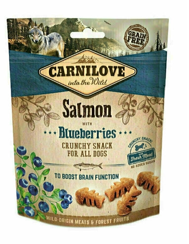 Carnilove crunchy snack zalm blauwe bes