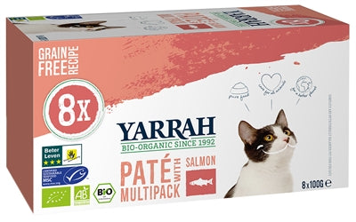 Yarrah cat biologische multipack paté zalm graanvrij