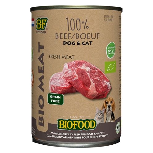 Biofood organic hond 100% rund blik