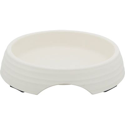 Trixie voerbak kat melamine RVS wit