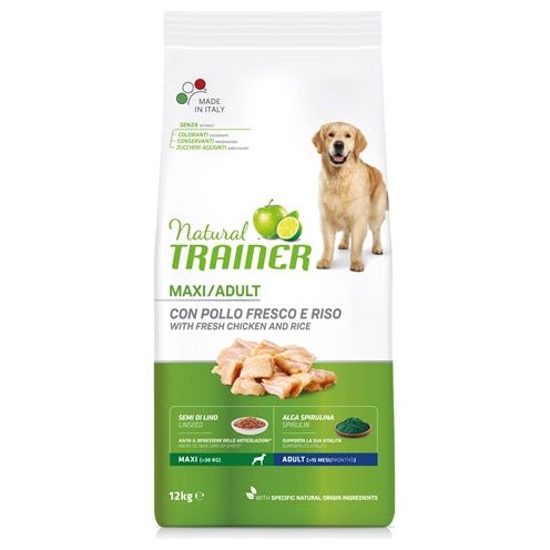 Natuurlijke trainer hond maxi volwassen kip met rijst