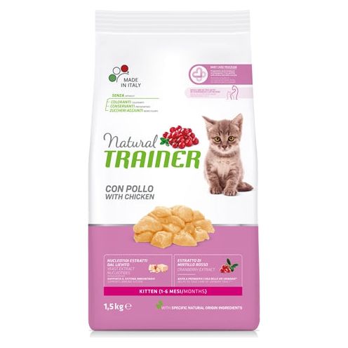 Natuurlijke trainer kat kitten kip