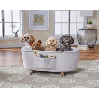 Enchanted hondenmand sofa quicksilver zilverkleurig