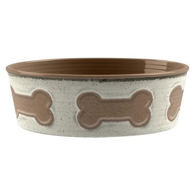 Tarhong voerbak printbot melamine wit taupe