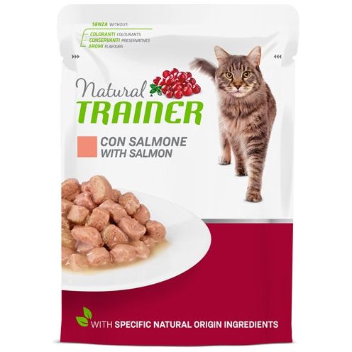 Natural trainer cat adult salmon pouch