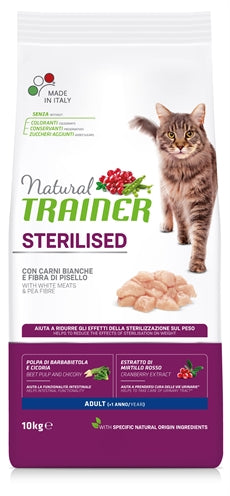 Natuurlijke trainer kat gesteriliseerd wit vlees