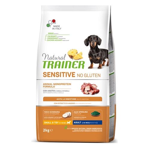 Natuurlijke trainer hond volwassen mini gevoelige eend
