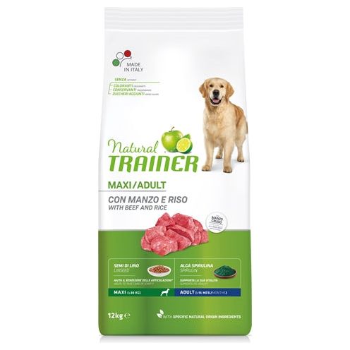 Natural trainer dog adult maxi beef rice