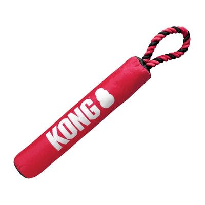 Kong Signature stick met touw rood zwart