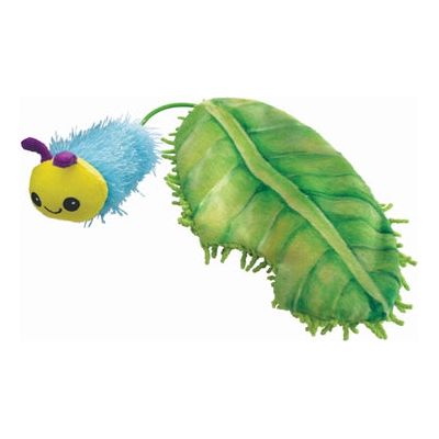 Kong flingaroo rups met blad met kattenkruid