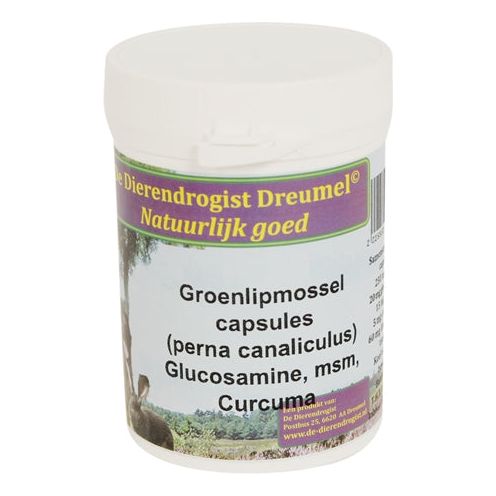 Dierendrogist groenlipmossel met glucosamine msm curcuma