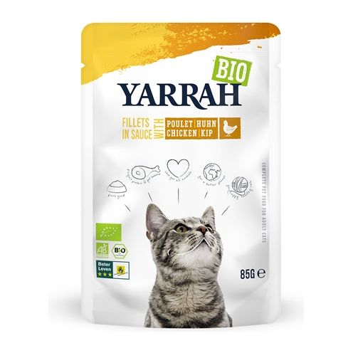 Yarrah cat biologische filets met kip in saus