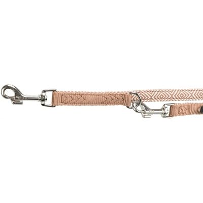 Trixie hondenriem boho ruiten verstelbaar premium met neopreen karamel