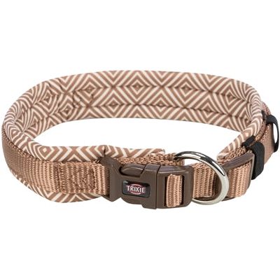 Trixie halsband hond boho extra breed met ruit karamel