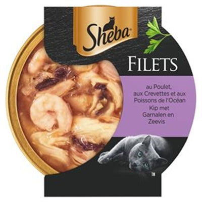 Sheba filets kip garnaal oceaanvis in saus