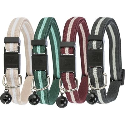 Trixie halsband kat strepen elastische assorti