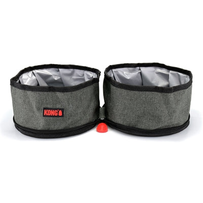 Kong opvouwbare drinkbak voerbak dubbel