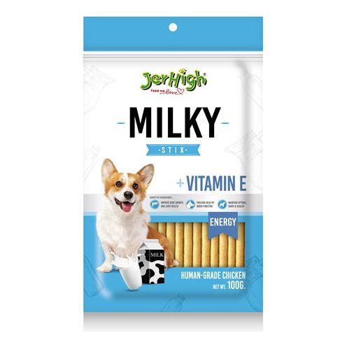 Jerhigh milky stix met kip en vitamine e