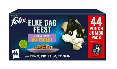 Felix zakje elke dag feest in gelei mixbox tonijn zalm rund kip