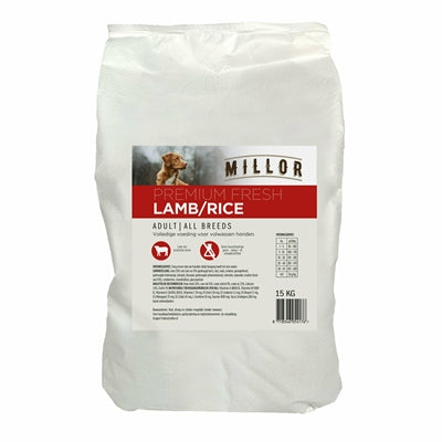 Millor premium extruded fresh adult lamb rice