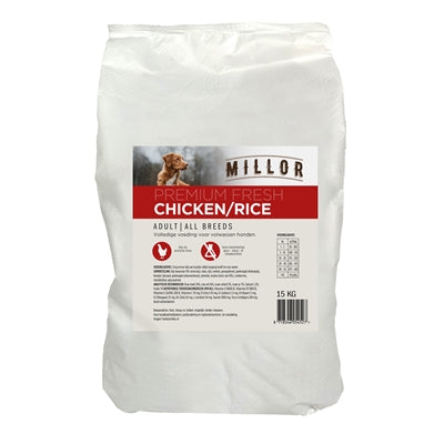 Millor premium extruded fresh adult chicken rice