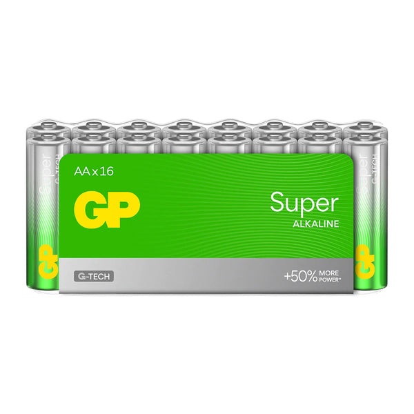 Super alkaline AA-batterijen 16PK