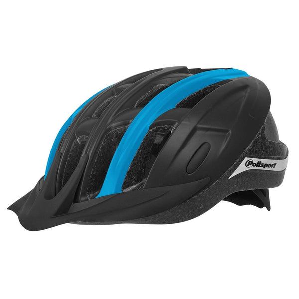 Polisport ride in fietshelm l 58-62cm zwart blauw