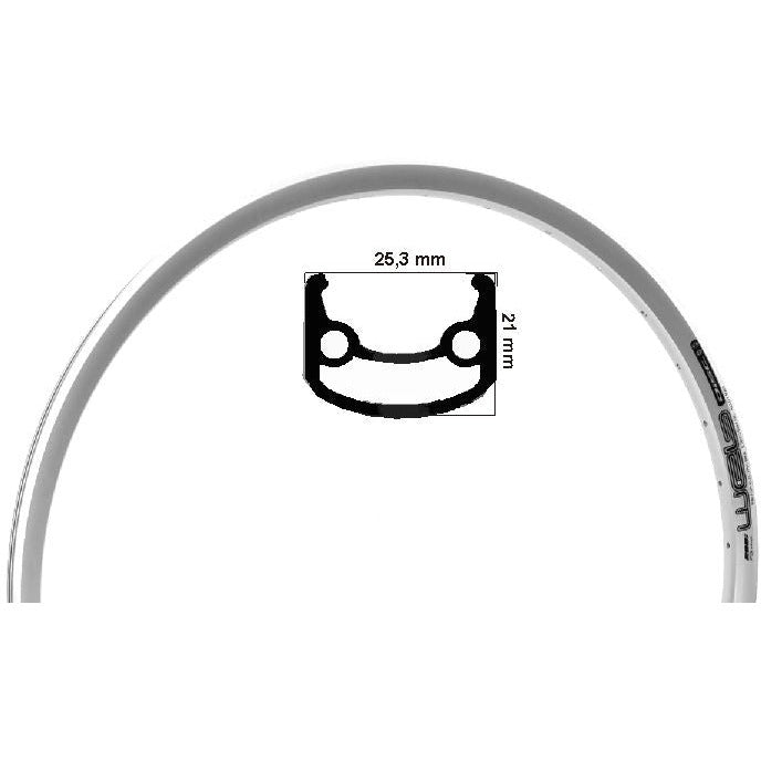 Rodi webschijf (schijfrem) e-bike velg 26 inch 559 zil 36 gaats gat 14
