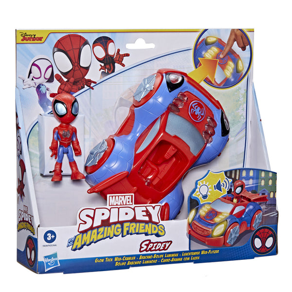 Marvel Spidey and His Amazing Friends Glow Tech Web-Crawler en Spidey Actiefiguur