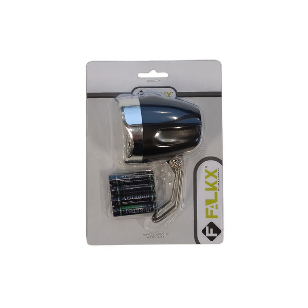 FALKX Move Koplamp LED. RVS montage beugel inclusief batterijen (hangverpakking)