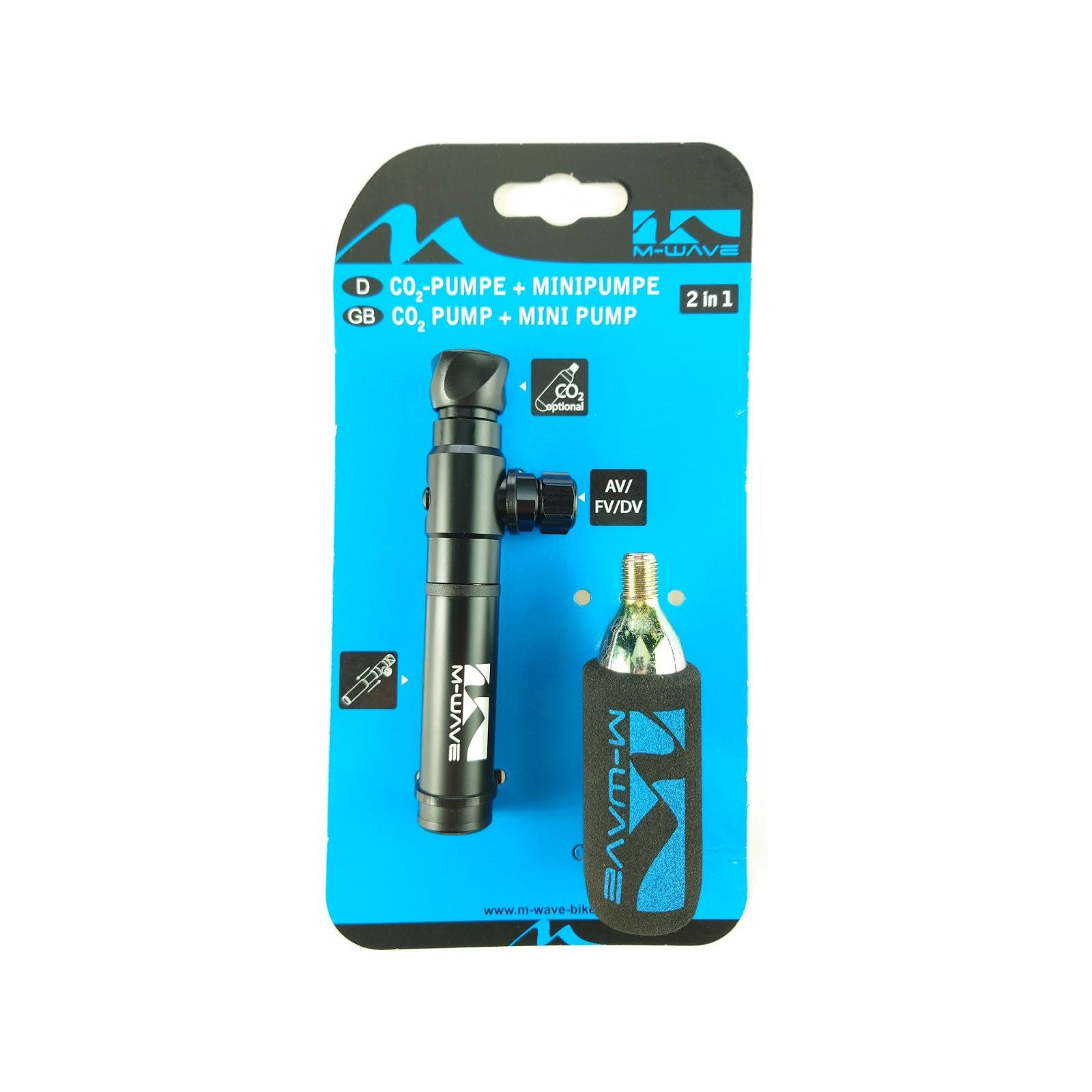 M-wave pomp mini alu met co2 patroon 16gr
