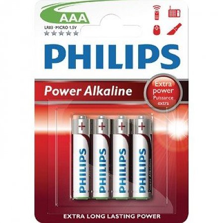 Philips power alkaline aaa lr03 mini penlite blister 1010