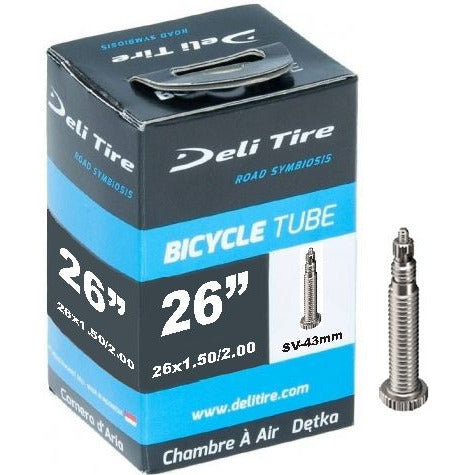 Deli buitenband binnenband sv13 26 inch 26x1.50-2.10 40 54-559 43 mm frans