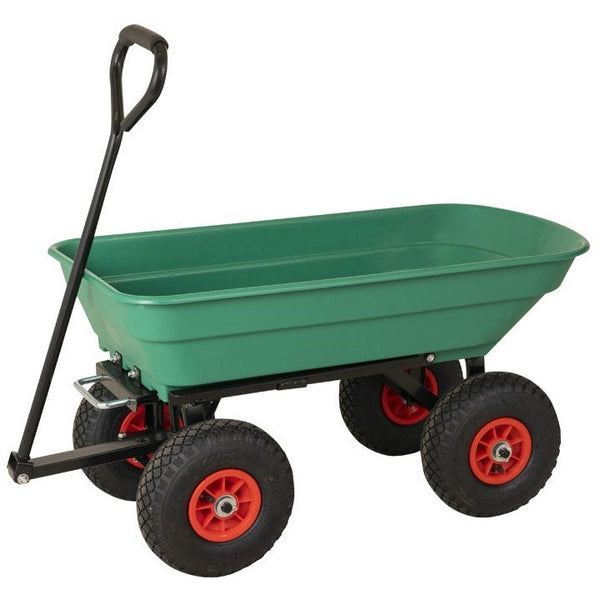 Sr pull cart chariot de plage 50 litres vert avec fonction de basculement pneus pneumatiques