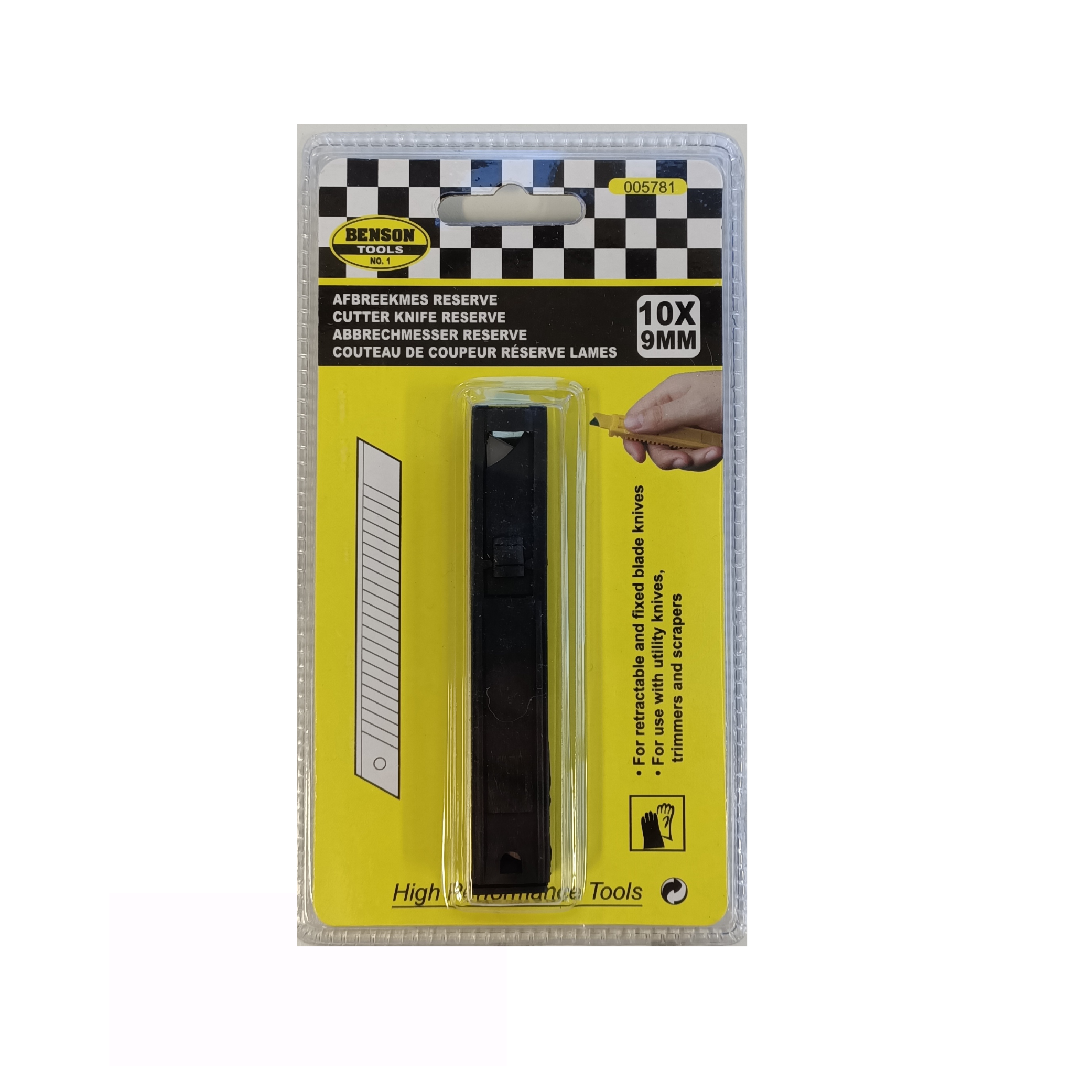 Benson couteau sécable 9mm recharge pack de 10 pièces