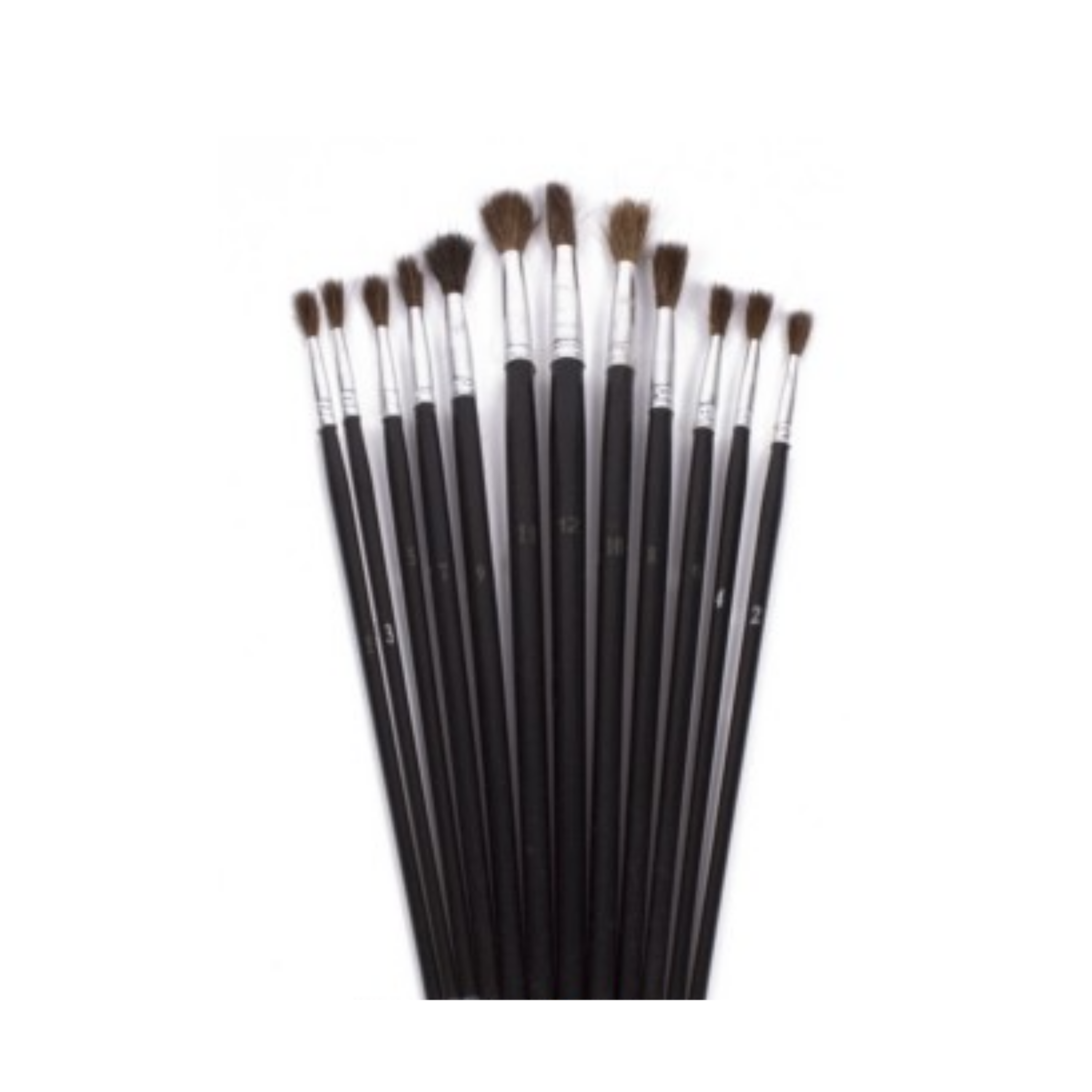 Penseelset 12dlg rond, maat 1 tm 12 (hangverpakking)