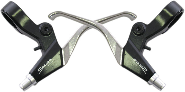 Remgreepset Saccon V-brake - 3 vingers - zwart zilver